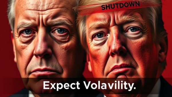 Dramatic image highlighting government shutdown effects on the market.