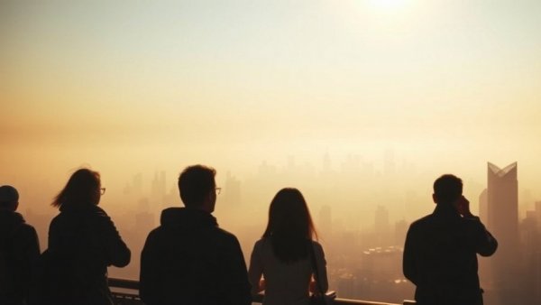 Alberta population surpasses B.C., city skyline in golden fog.