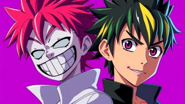 Anime adaptation with contrasting styles and expressions