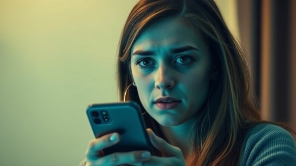 Concerned young woman on phone, Washington State DMV Spanish Language Service