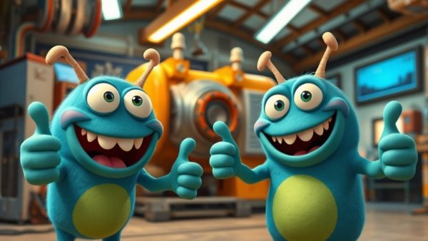 Monsters Inc 3 characters sharing a thumbs up