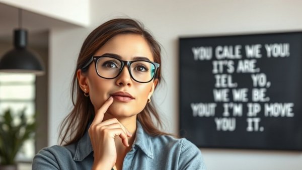 Confident woman thinking about how to avoid regret, motivational setting.