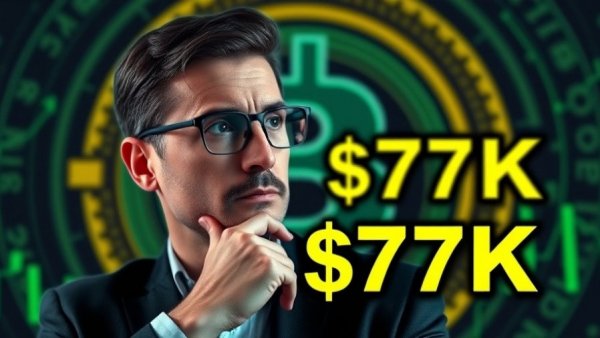 Financial analyst pondering major Bitcoin bounce imminent with $77K forecast.