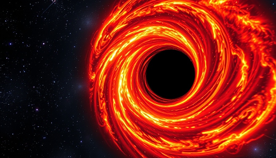 Earliest Black Hole Discovery depicted vividly in space.