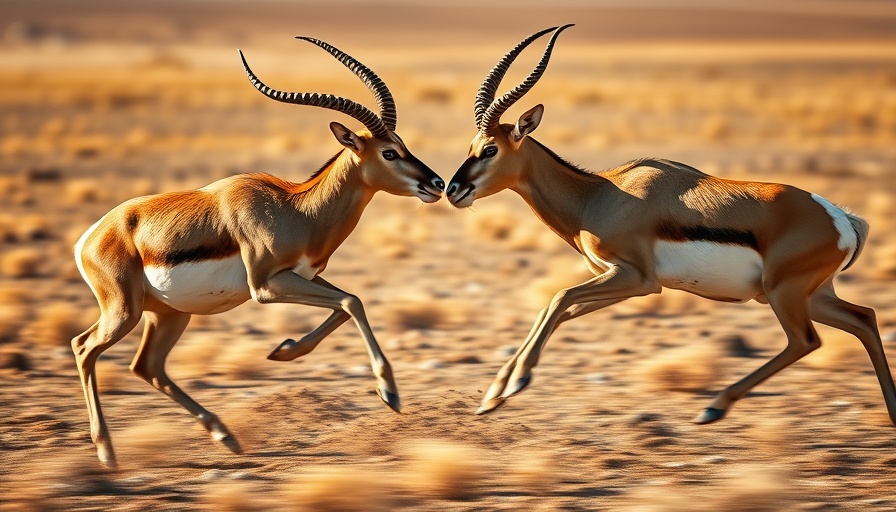 2025 Wildlife Photos of the Year Contest: Dynamic saiga confrontation