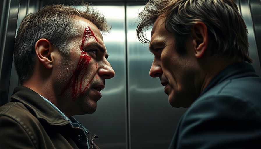 Detailed scene depicting a tense moment in an elevator related to Severance season three details.