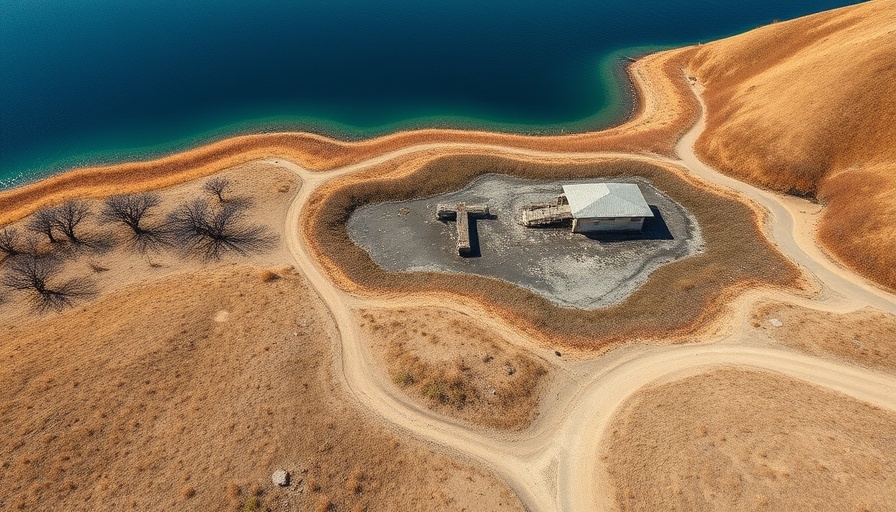 Aerial view of Lake Okanagan water treatment plant proposal site.