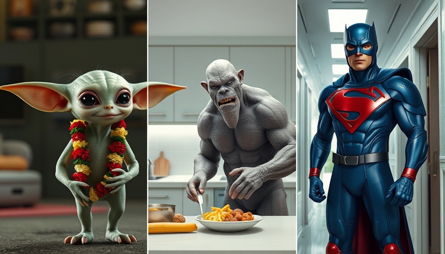 Iconic film characters symbolize summer box office success.