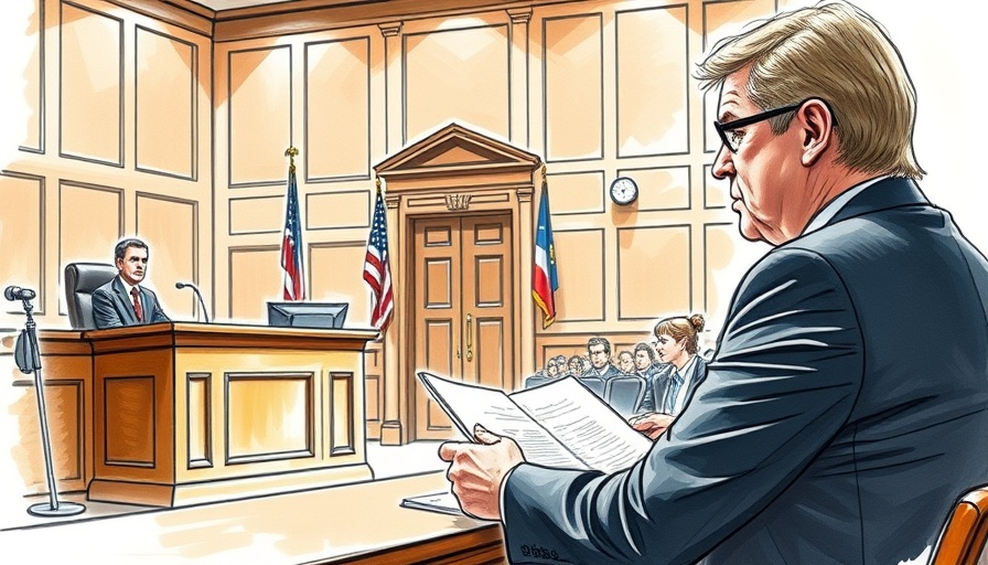 Courtroom sketch depicting mental fitness in criminal trials.
