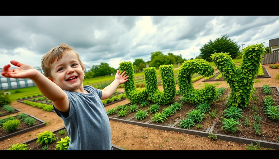 Child enjoying gardening activities for kids with plant art.