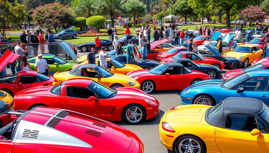 Corvettes displayed at Show & Shine Kelowna.
