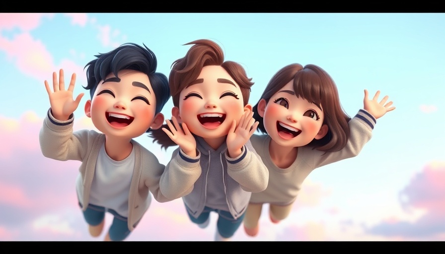 KPop Demon Hunters Netflix film characters floating in pastel sky.