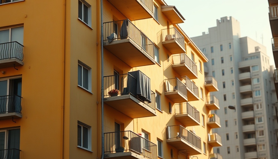 Urban apartment building with yellow facade, highlighting commercial real estate transaction volume.