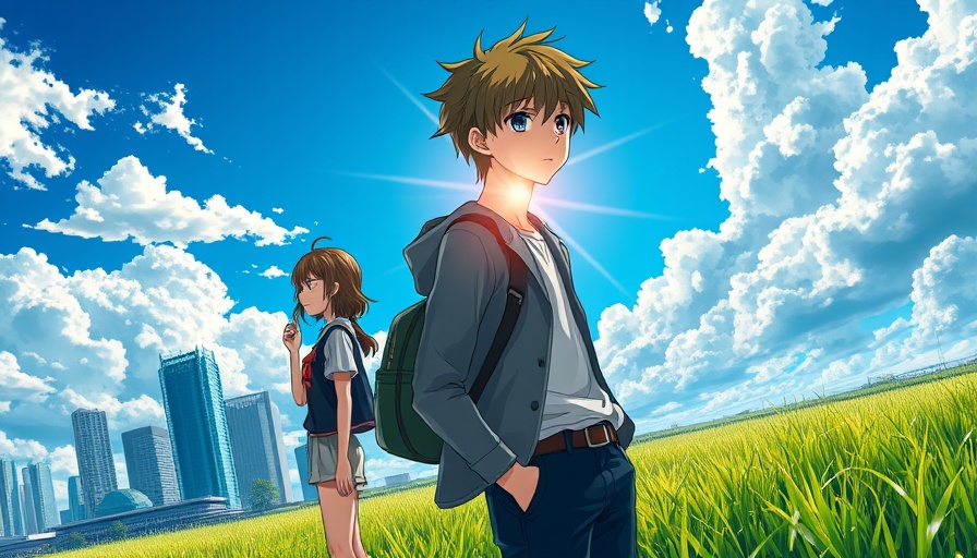 Anime-style scene with characters and cityscape for films and shows streaming September 2025