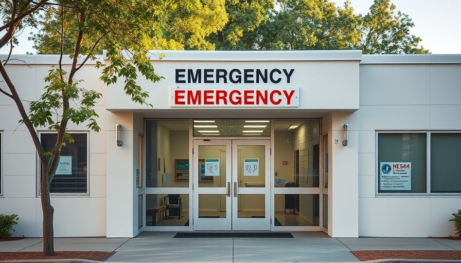 Emergency room entrance in Okanagan, focusing on signs.