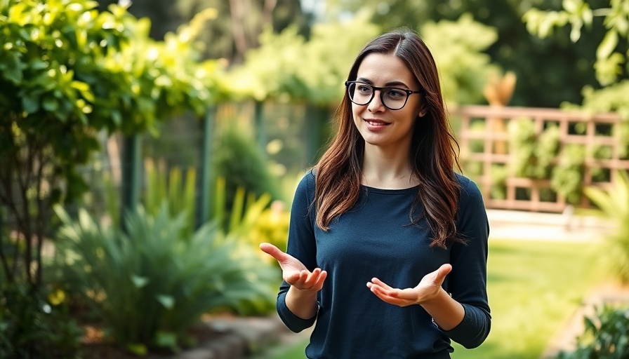 Woman in garden discussing why ants are problematic.