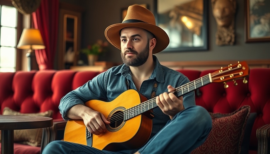 Casual musician at CCMA Week Kelowna with guitar