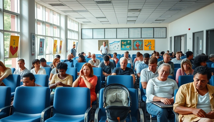 Crowded hospital waiting room illustrating British Columbians leaving ERs untreated.