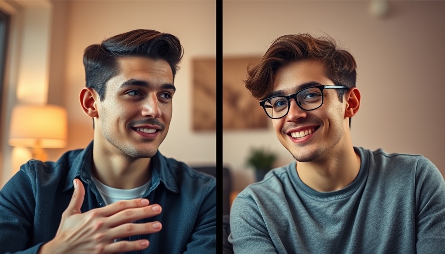 Two men in a video call discussing blockchain concepts.
