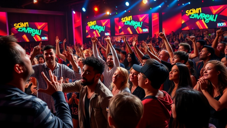 Energetic America's Got Talent audition with intense audience reaction.