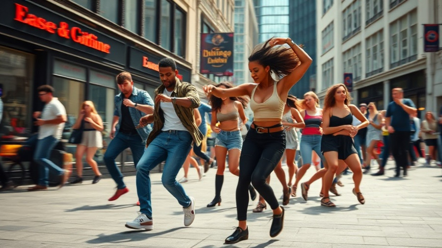Performers showcasing Chicago Footwork in a vibrant London street.