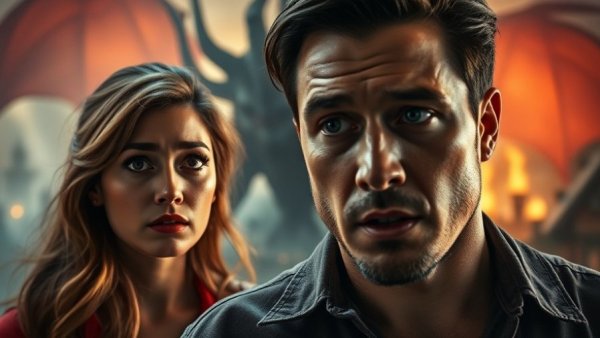 Cinematic scene illustrating 2025 Hollywood box office decline