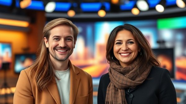 Smiling duo on SNL stage, watch Saturday Night Live online free.