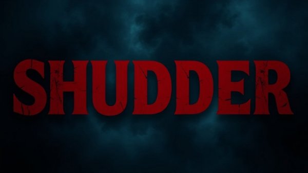 Shudder logo with bold red text on dark background for Good Boy horror movie 2025.