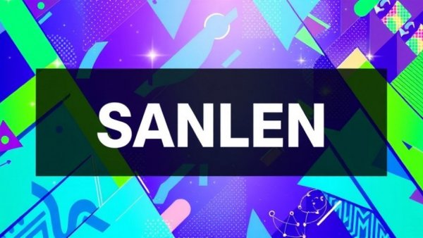 Billboard ad with geometric design and text, golden era of heavy music.