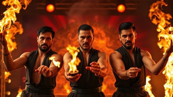 Exciting fire-juggling act on AGT stage, Simon Cowell wildest AGT challenge.