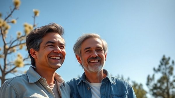 Outdoor photo of smiling couple showcasing Janelle Brown family connections.