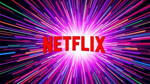 Dynamic Netflix logo with vibrant light streaks, Sean Combs: The Reckoning Netflix.