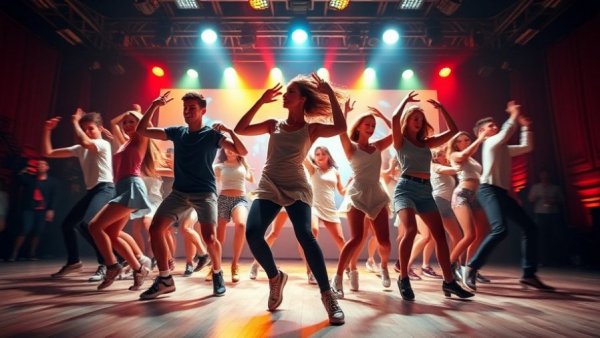 Junior New System America's Got Talent dance group performing energetically on stage.