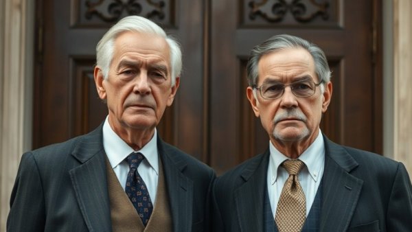 Prince Andrew and King Charles in cash agreement discussion outside.