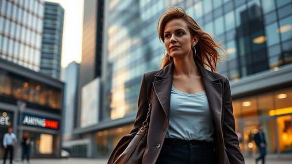 Taylor Swift donates to Feeding America, woman in stylish attire walking confidently.