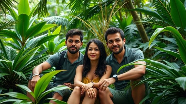 Anaconda reboot in jungle setting with three characters.