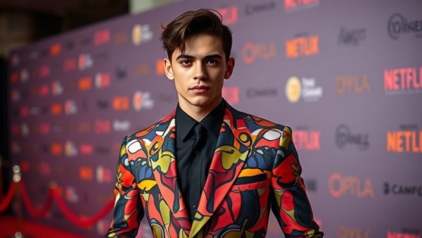 Critics Choice Awards Red Carpet Fashion: Vibrant suit on red carpet