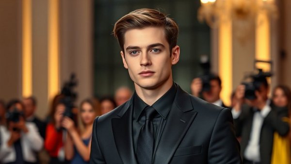 Timothée Chalamet Marty Supreme at an event with serious expression.