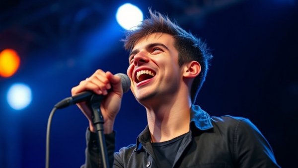 Best Performances on The Voice: Young singer in concert setting.