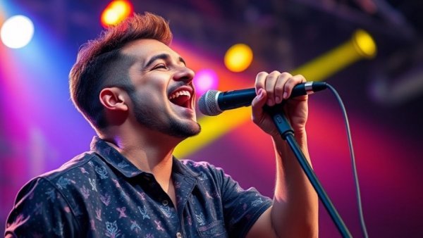 Jazz McKenzie performing energetically on The Voice stage.