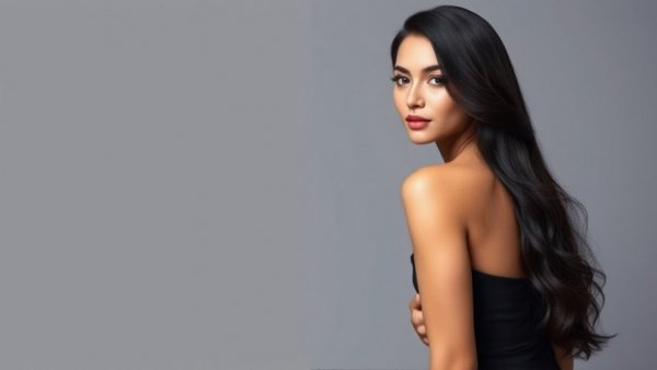 Elegant woman confidently posing, Kim Kardashian dating history.