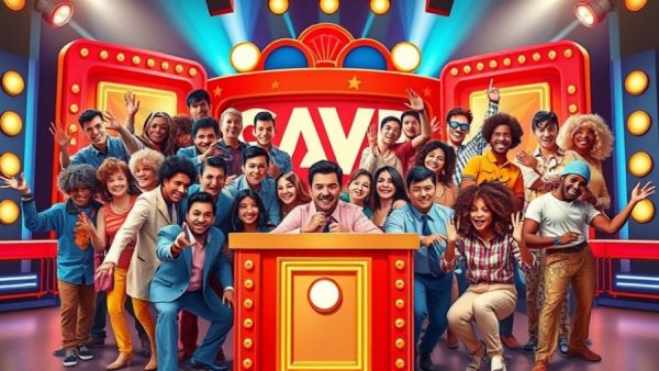 Snatch Game recap with vibrant personalities in colorful backdrop.