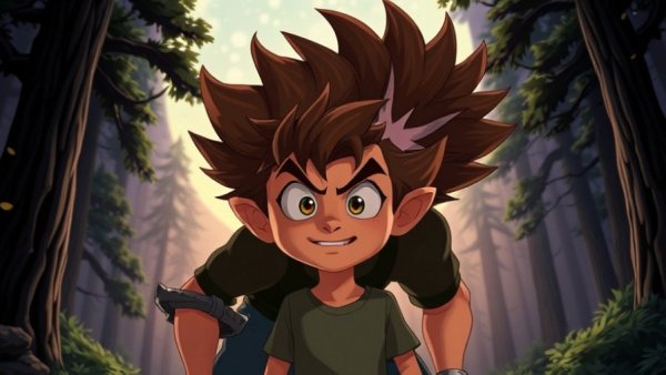 The Simpsons Oscar Movie Parodies: animated characters in moonlit forest.