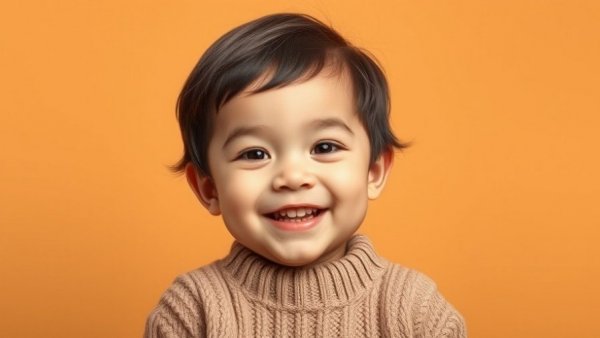 Smiling young child from American Idol auditions, warm tones.