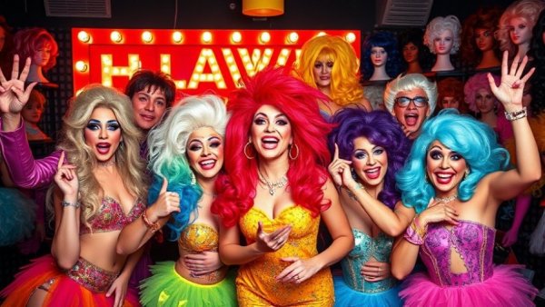 Colorful drag performers in marquee-lit set, RuPaul's Drag Race episode 9 recap.