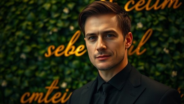 Man in black suit at an awards event backdrop, Leonardo DiCaprio Actor Awards 2026.