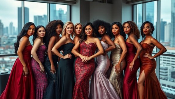 RHOM Season 8 cast in vibrant gowns amid shake-up backdrop.