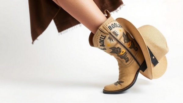 Western boots and hat for best festival boots style.