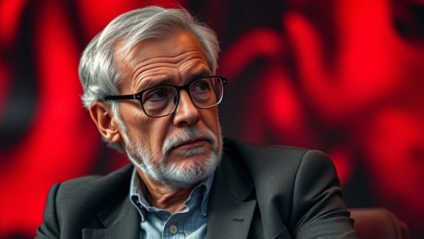 Hulu Paradise review with thoughtful older man in discussion.