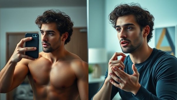 Why is Clavicular Famous? Split image of muscular young man posing and speaking.